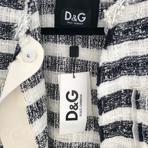 NWT Dolce Gabbana Boucle stripe jacket/Blazer - Picture 8 of 8